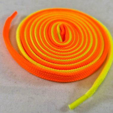 Polyester shoelaces TYPE Flat DuoMix